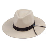 Wool Felt Hat Braided Rope Fedora Hat