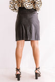 Party Hopping High Waist Faux Leather Skirt