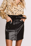 The Yule Faux Leather Skirt