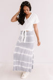 Wishing For Waves Tie Dye Skirt In Grey