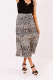 Up For Happy Hour Leopard Midi Skirt
