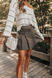 Now And Later Button Up Skirt In Espresso