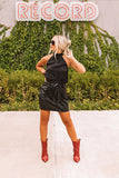 On Your Side Faux Leather Skirt In Black