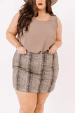 Colorado Concert Snake Print Skirt Curves