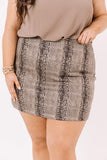 Colorado Concert Snake Print Skirt Curves