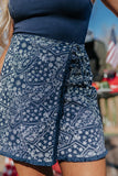 American Sweetheart Paisley Skirt In Navy