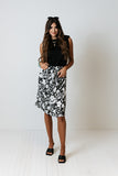 From Malibu Floral Skirt In Black