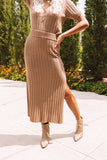 Cider Sweetness Knit Skirt In Mocha