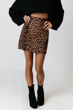 Stolen Moment Leopard Skirt In Camel