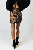 Stolen Moment Leopard Skirt In Camel