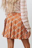 Stay Flirty Plaid Skort