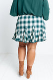 Small Town Holiday Skirt In Green Curves