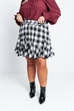 Small Town Holiday Skirt In Black Curves