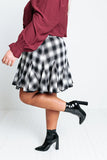 Small Town Holiday Skirt In Black Curves