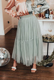 Tune Of Love Tulle Skirt In Pear