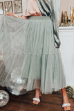 Tune Of Love Tulle Skirt In Pear