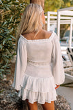 Resort Queen Smocked Skirt In White