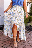 Only Sunshine Floral Skirt In White Curves