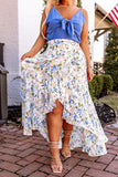 Only Sunshine Floral Skirt In White Curves