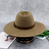 100% Australian Wool Fedora Wide Flat Brim