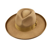 Wide Brim Fedora Hats Ribbon Fashion Decoration