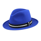 Blue Fedora hats Real Wool