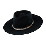 Black Flat Brim Wholesale Fine Men Hats