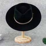 Black Flat Brim Wholesale Fine Men Hats