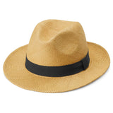 Striped Ribbon Panama hat