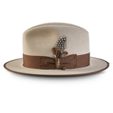 Flat brim hat for gentlemen