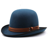 Vintage Wool Top Hat with Classic Belt