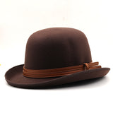 Vintage Wool Top Hat with Classic Belt