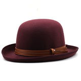 Vintage Wool Top Hat with Classic Belt