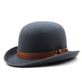 Vintage Wool Top Hat with Classic Belt