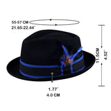 New Production Men Female Felt Fedora Hats